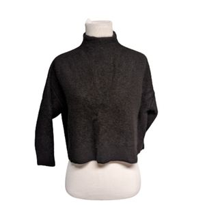 Pilcro Cropped 100% Cashmere Turtleneck Sweater small